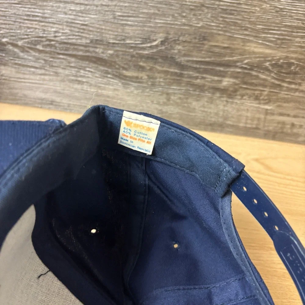 Vintage USS Fiske Hat‎ Cap Snap Back Blue DE143 Adjustable